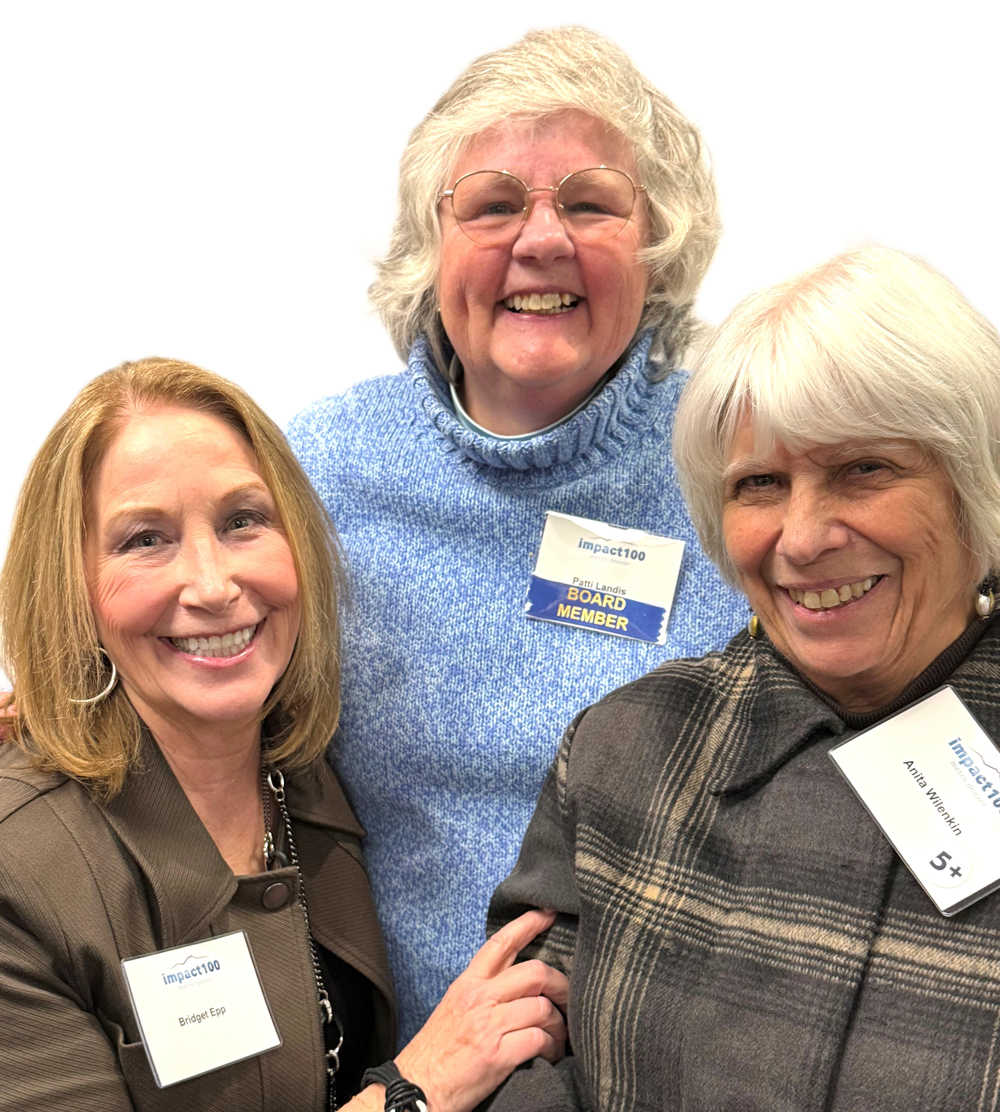 Impact Grants Leadership Team at the 2026 Kick-off on January 20th: Leslie Mook VP Grants, Laura Lefkowits Vice Chair, Leslie Boyle 2025 Chair, Amy Everard 2026 Chair